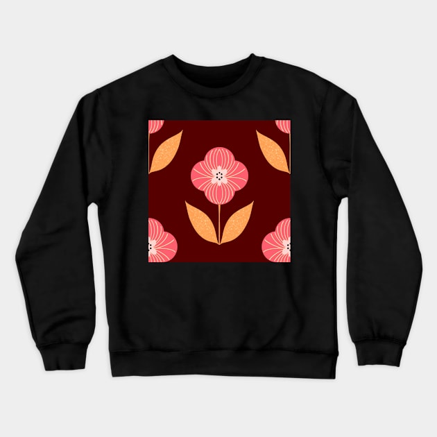 Retro floral pattern Crewneck Sweatshirt by Papergrape